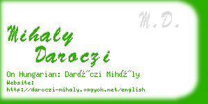 mihaly daroczi business card