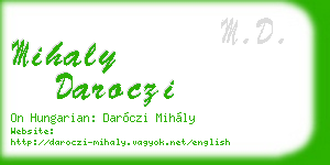 mihaly daroczi business card